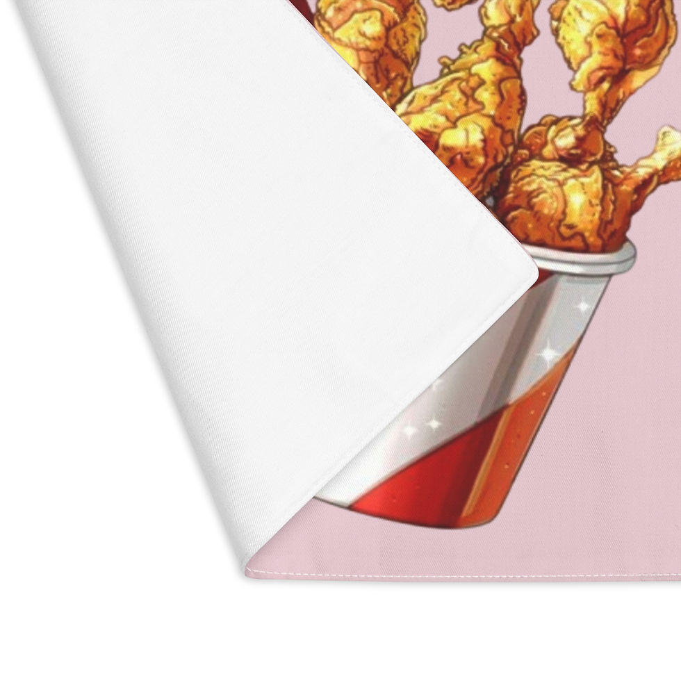 Thumbnail: Fast Food Bucket Placemat — Fried Chicken, Burger & Fries Table Mat