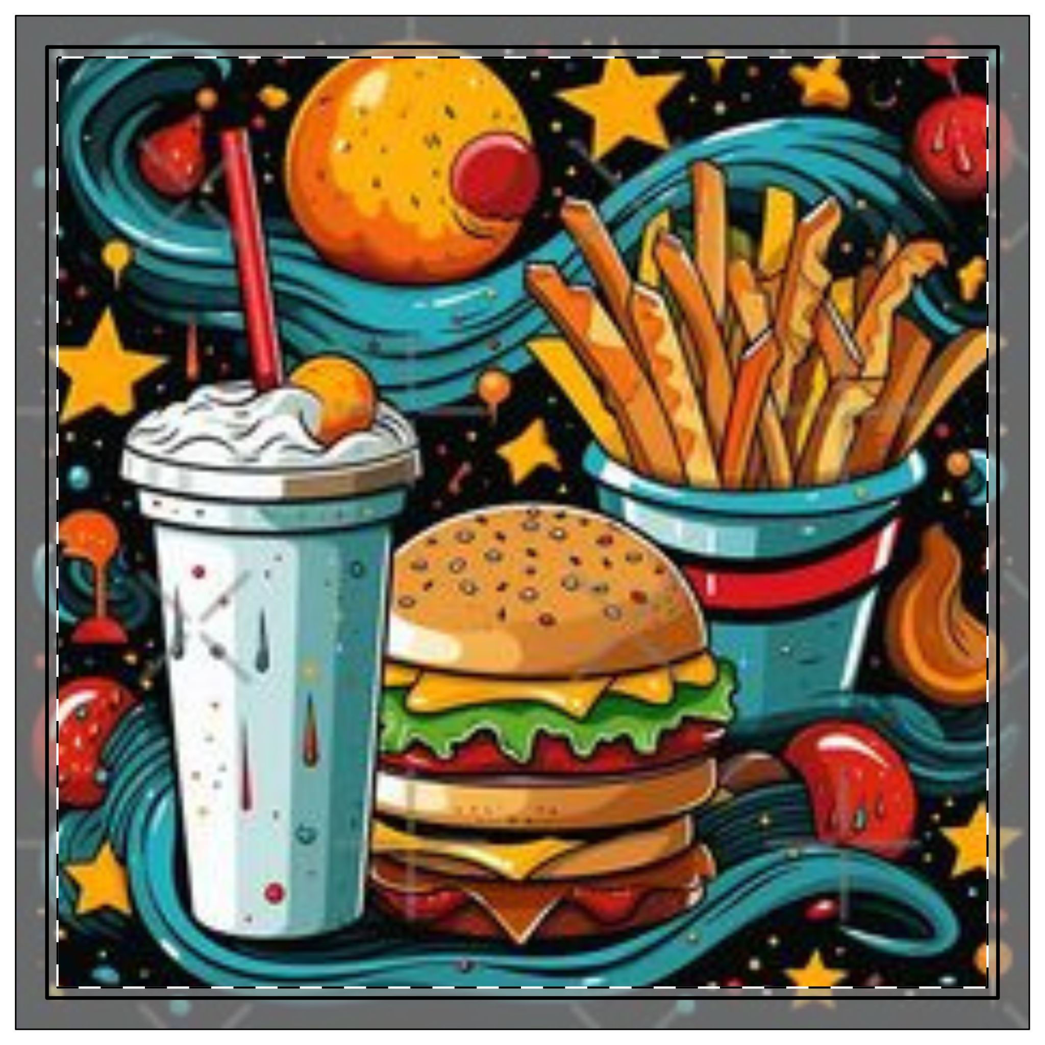 Cosmic Meal Cloth Napkins, 4-set