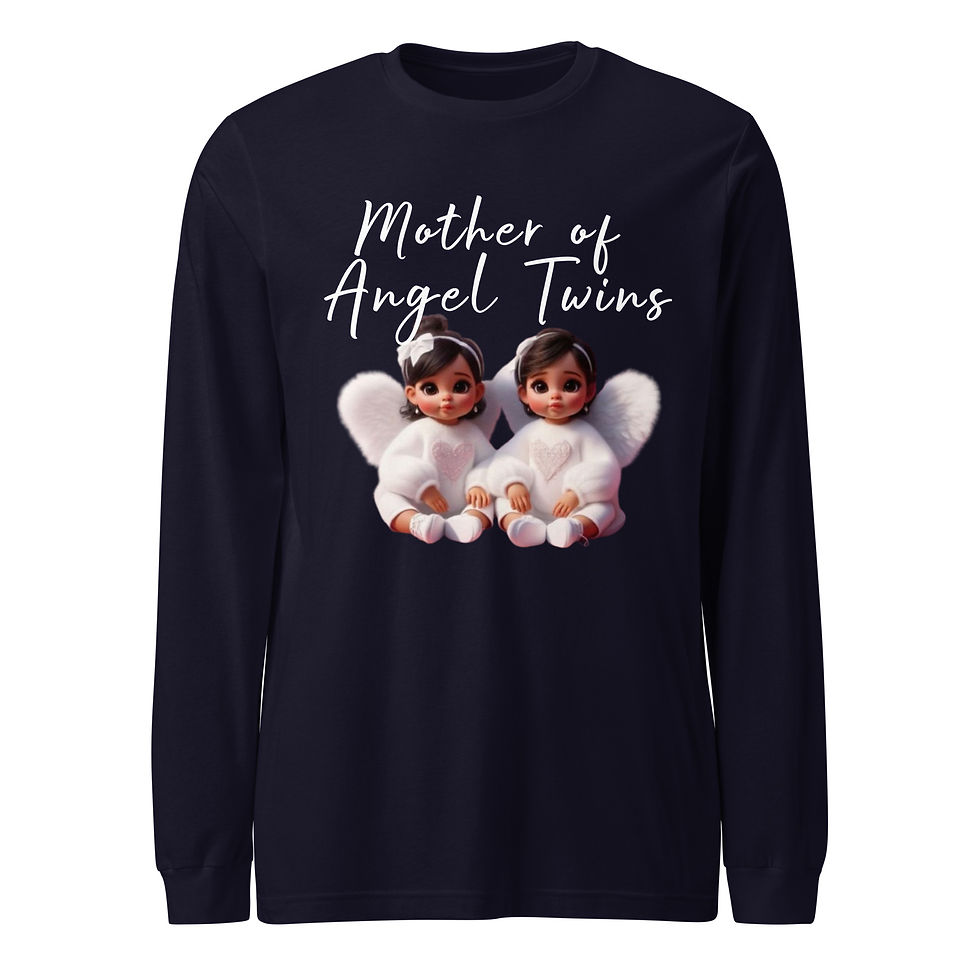 Thumbnail: Mother Of Angel Twins Long Sleeve Tee