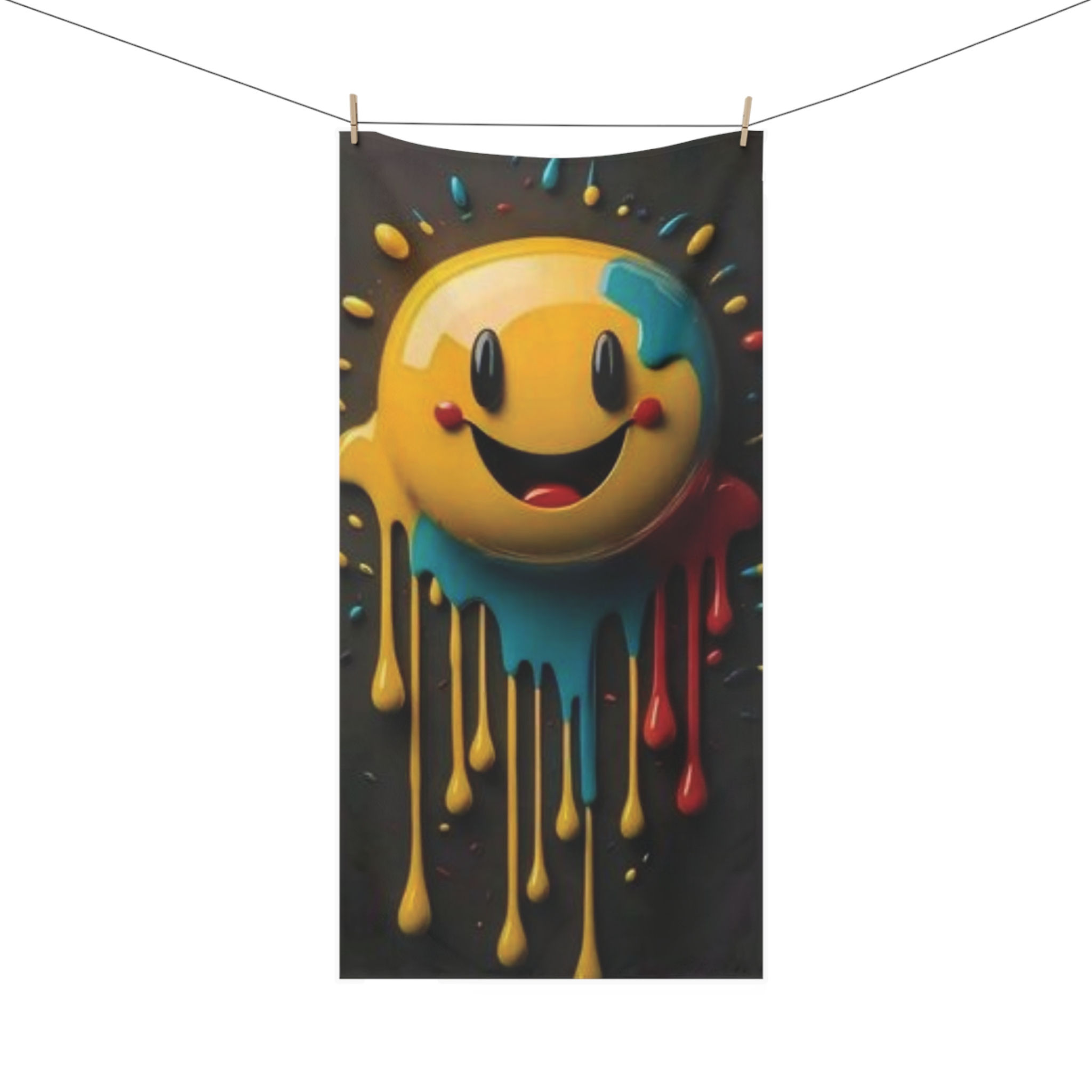 Smiley Drip Mink-Cotton Towel 