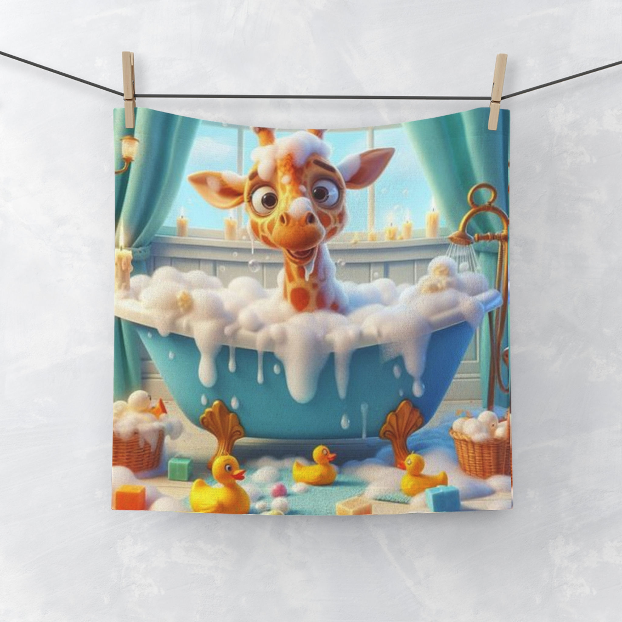 Cute Giraffe Bath Face Towel