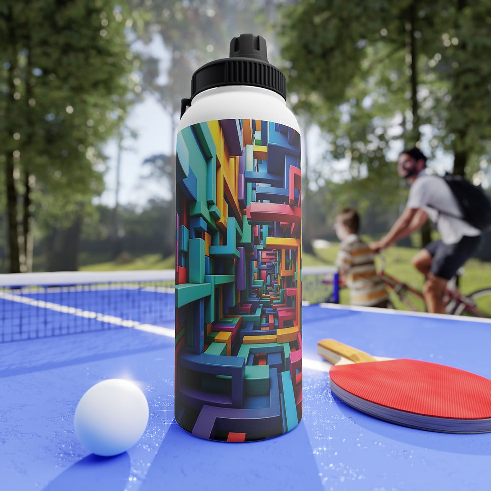 Thumbnail: Geometric Stainless Steel Water Bottle