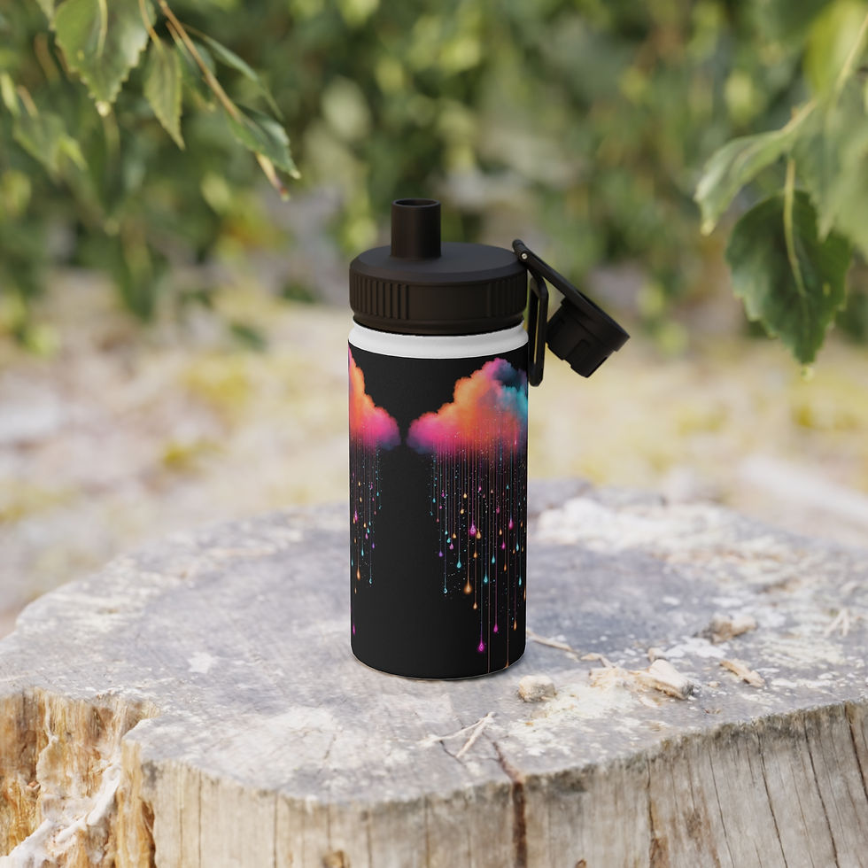 Thumbnail: Colorful Cloud Rain Stainless Steel Water Bottle 