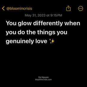 You glow differently when