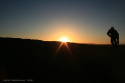 Merzouga, sunset in dunes