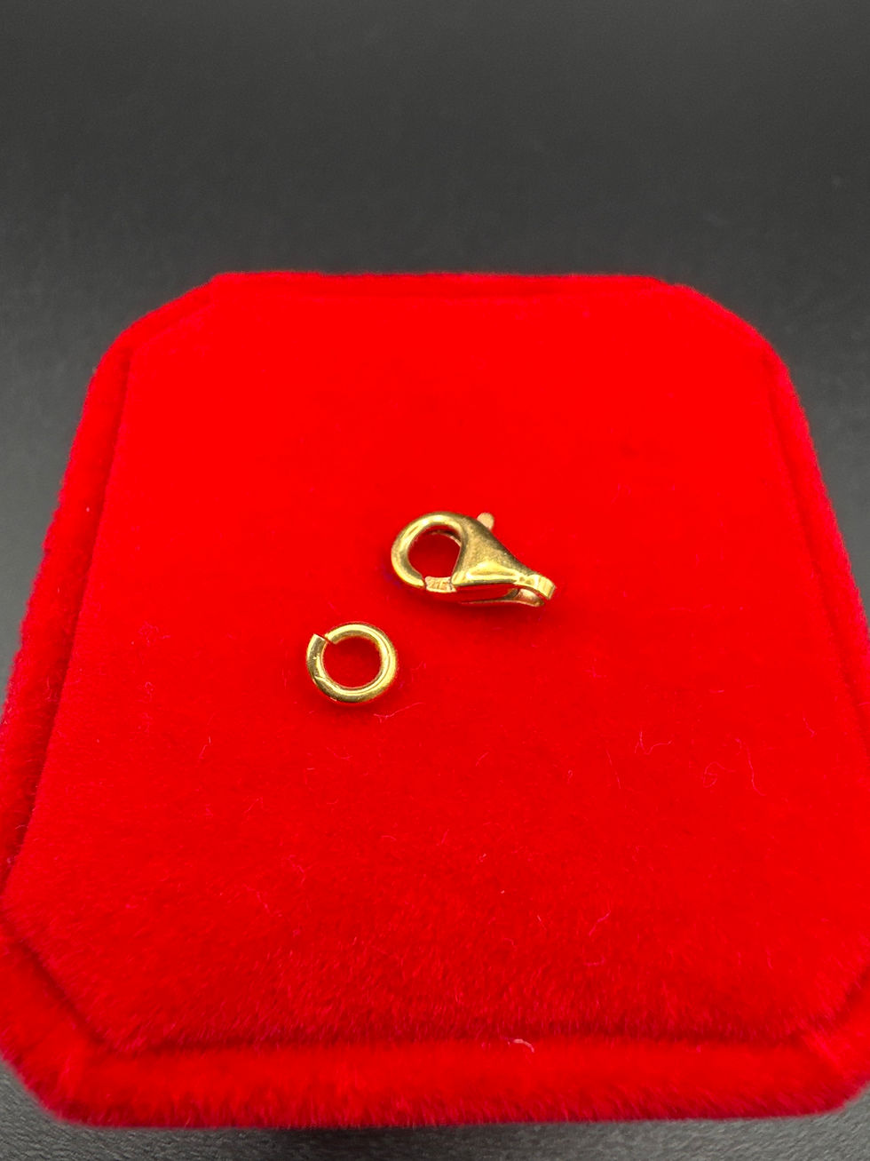 21k Lobster Lock & Ring Set