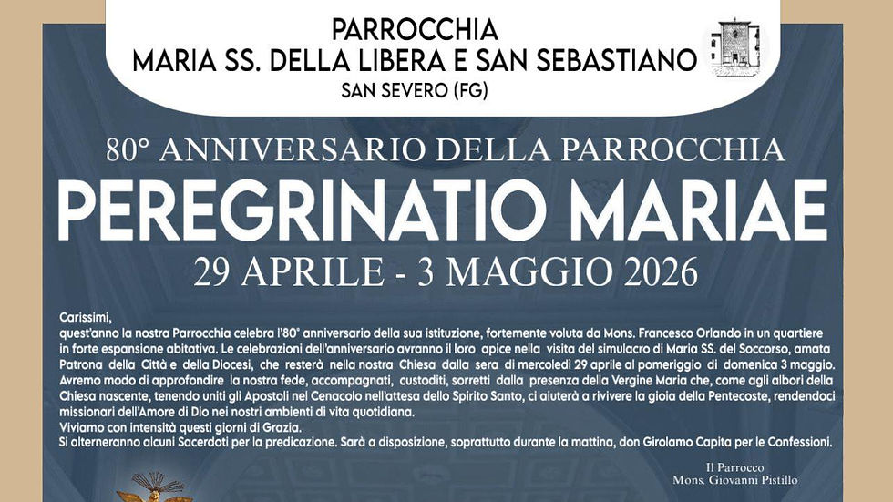 Peregrinatio Mariae 2026: i percorsi processionali del 26 aprile e del 3 maggio