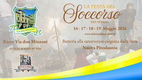 batteria rione Via Don Minzoni Festa del Soccorso 2026 processione lunedi