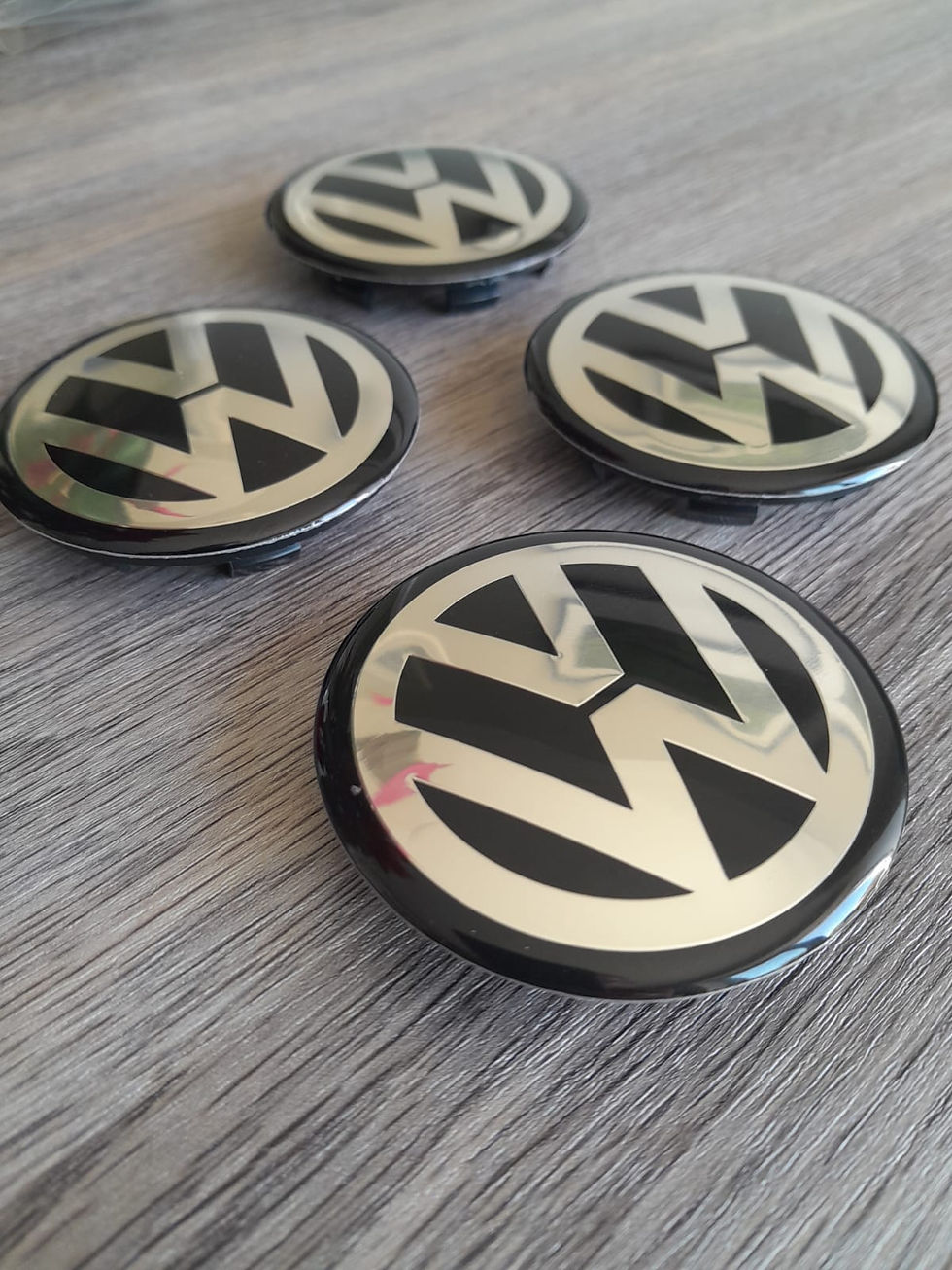 Thumbnail: Set of x 4pc VW alloy wheel centre caps Land Rover fitment