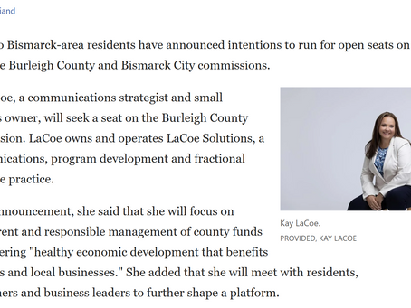 Bismarck Tribune: Candidates announce bids for Burleigh County, Bismarck commissions