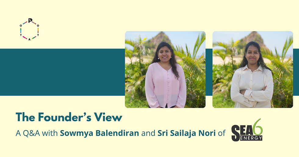 The Founder’s View: A Q&A with Sowmya Balendiran and Sri Sailaja Nori of Sea6 Energy