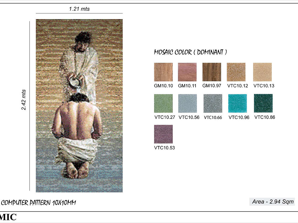Thumbnail: Custom Religious Art Mosaic Portrait