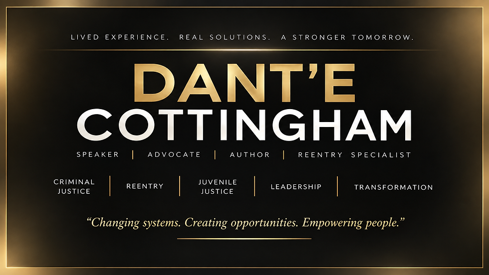Dant'e Cottingham speaker reel title card