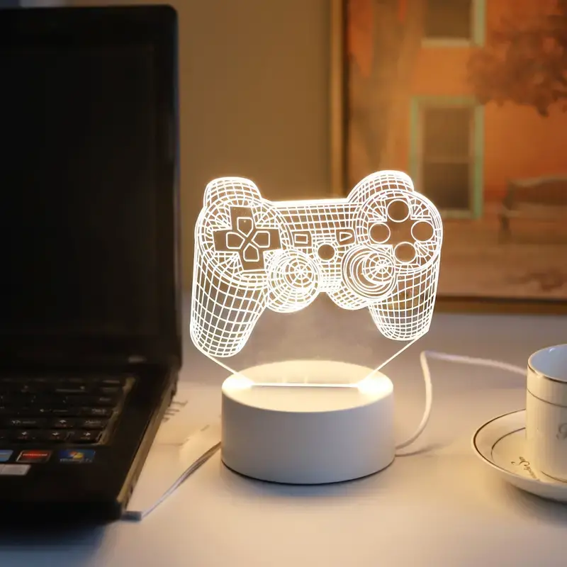 3D Electric Game Controller LED Night Light (USB Plug)
