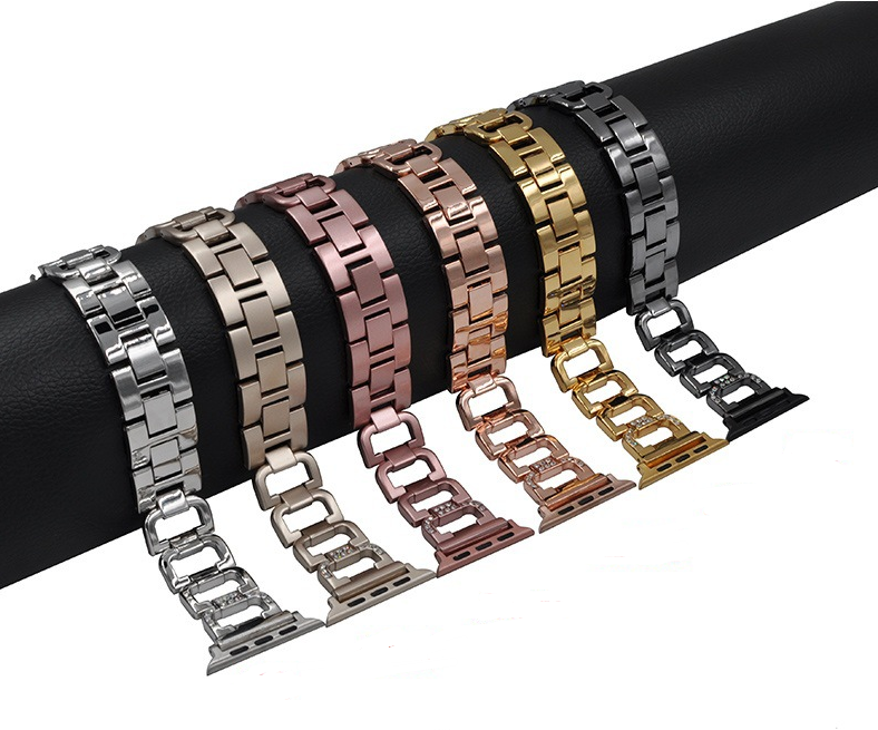 Thumbnail: Diamond-Inlay Metal Band for Apple Watch (iWatch)