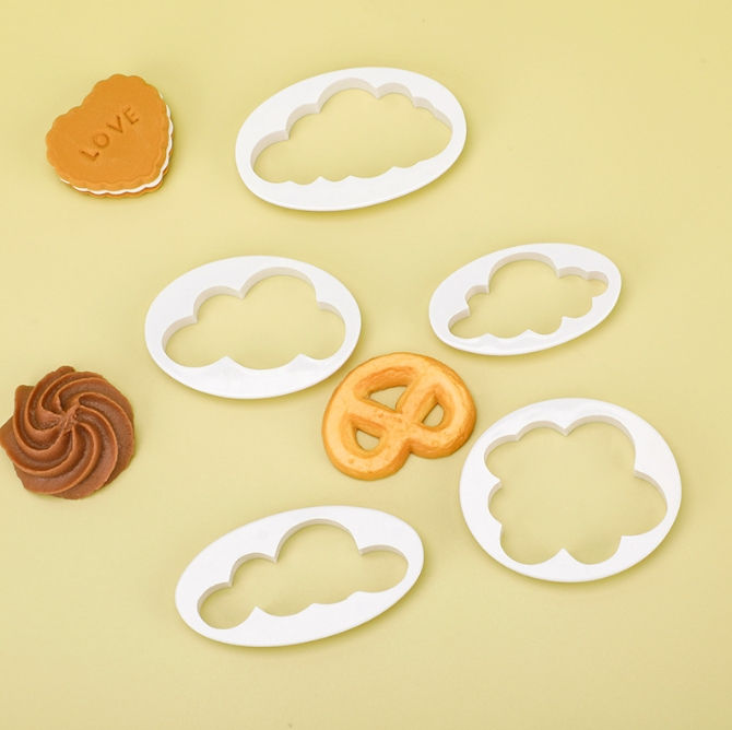 5Pcs/set Fondant Cutter Cloud Plastic Cake Cookie Biscuit Cutter Fondant Mold Fo