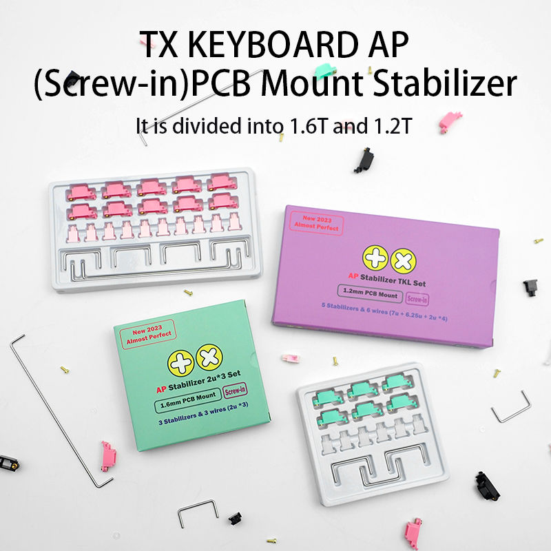 TX KEYBOARD AP 1.6 PCB Screw-in Stabilizers PCB Mount Screw in With Balancing St