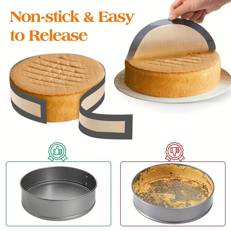 Silicone Baking Pad Suitable for Springform Flat Bottom, Preventing Cake From St