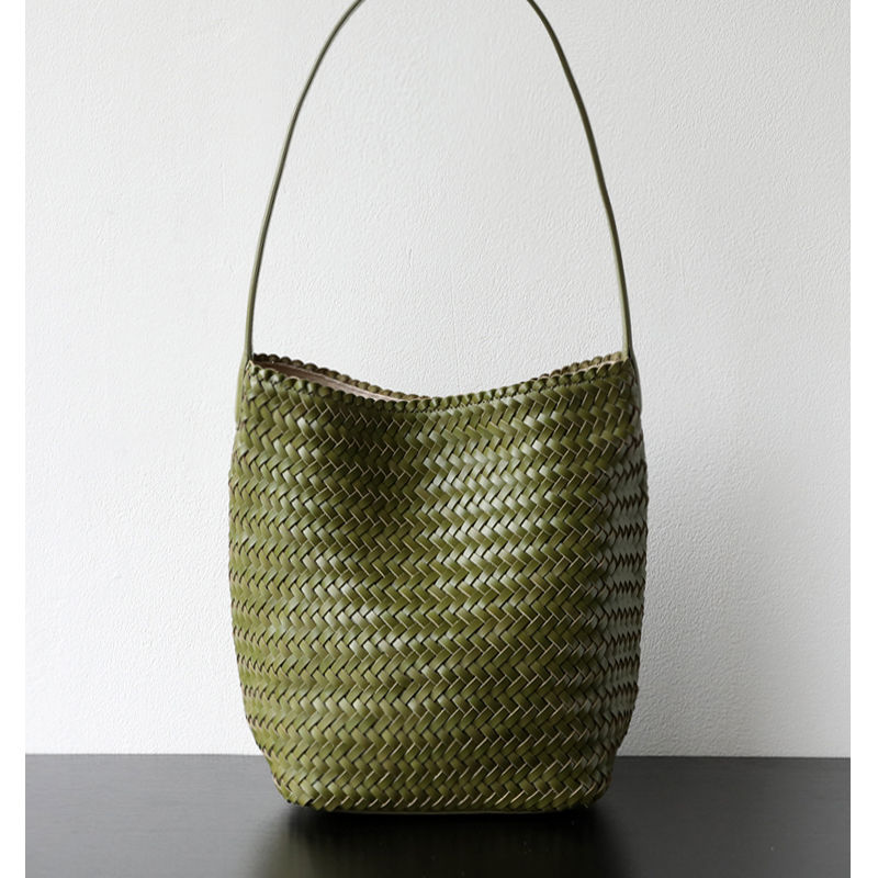 Luxury Woman Handbag New High End Hand-Woven Genuine Leather Women's Bag Large C