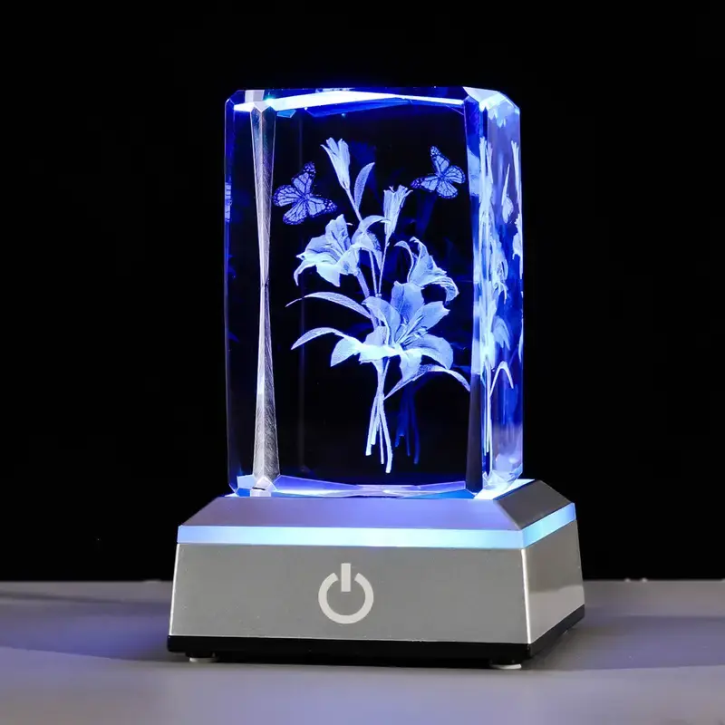 Thumbnail: 3D Lily with LED Base - Unique Home Decoration Night Light