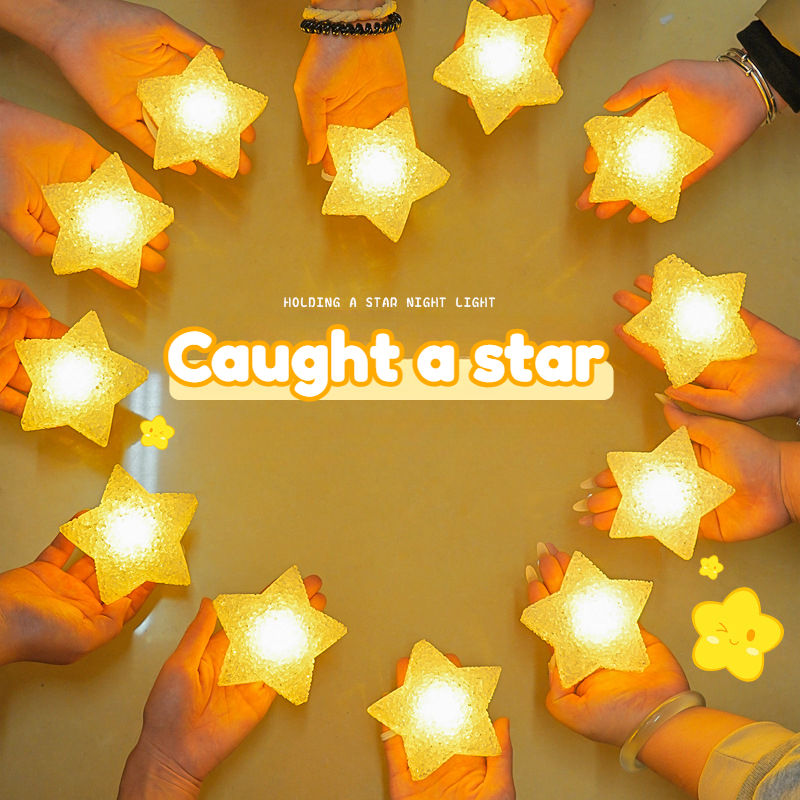 1Pc Mini Yellow Warm Color Star Lights Concert Party Light Handheld Props Atmosp