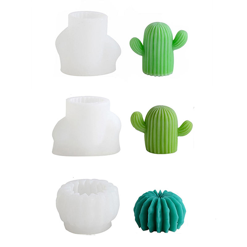 Thumbnail: Cactus Aromatherapy Candle Silicone Mold DIY Simulation Cactus Gypsum Mold Epoxy