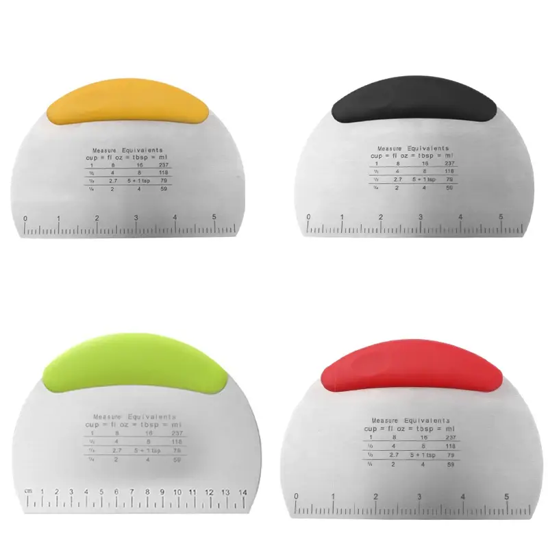 Thumbnail: Flour Cutter Stainless steel Bake Scraper Cream Cake Dough Knife Scraper Househo