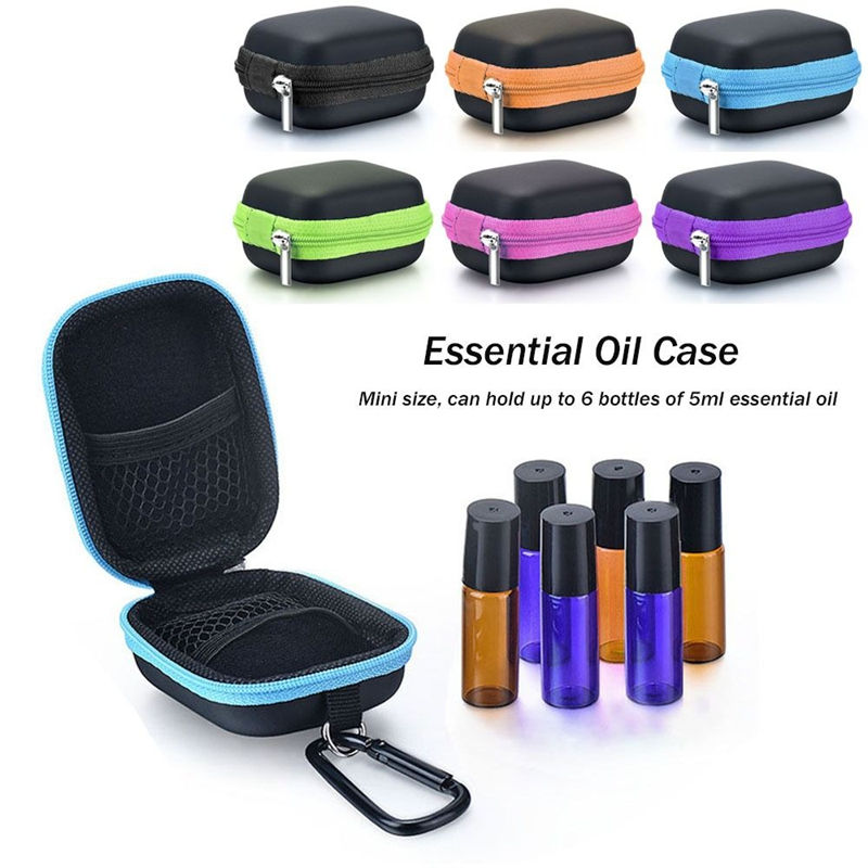 1pc Esential Oil Roll On 5 Ml Essential Oil Carrying Collecting Case Portable Es