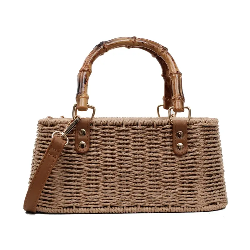 Summer Fabric Solid Color Youth Shoulder Bags 2026 Brand Beach Women's Handbags