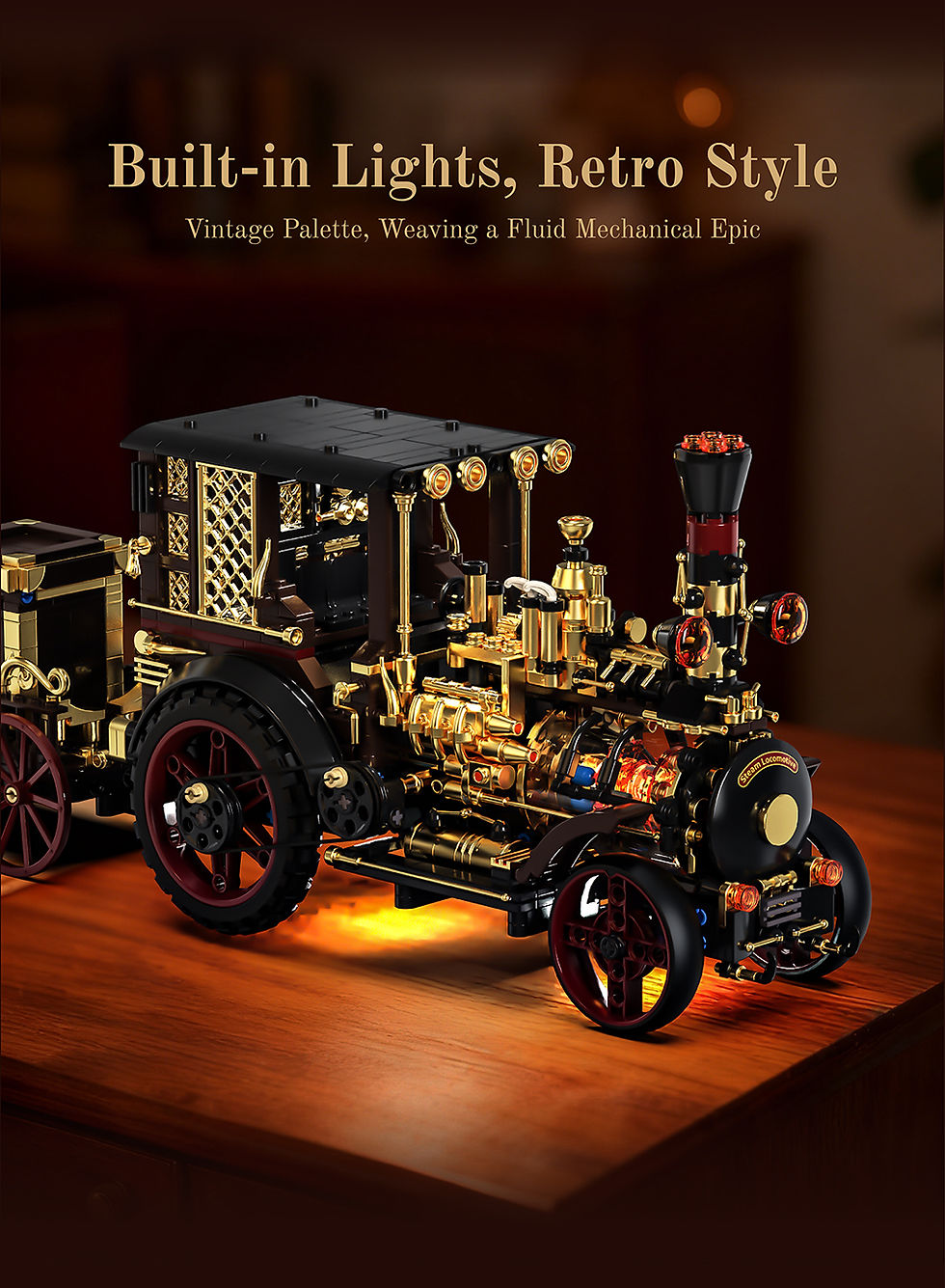 Thumbnail: NEW Arrival Retro Mechanical Steam Car Vintage Classic Model Office Desktop Home