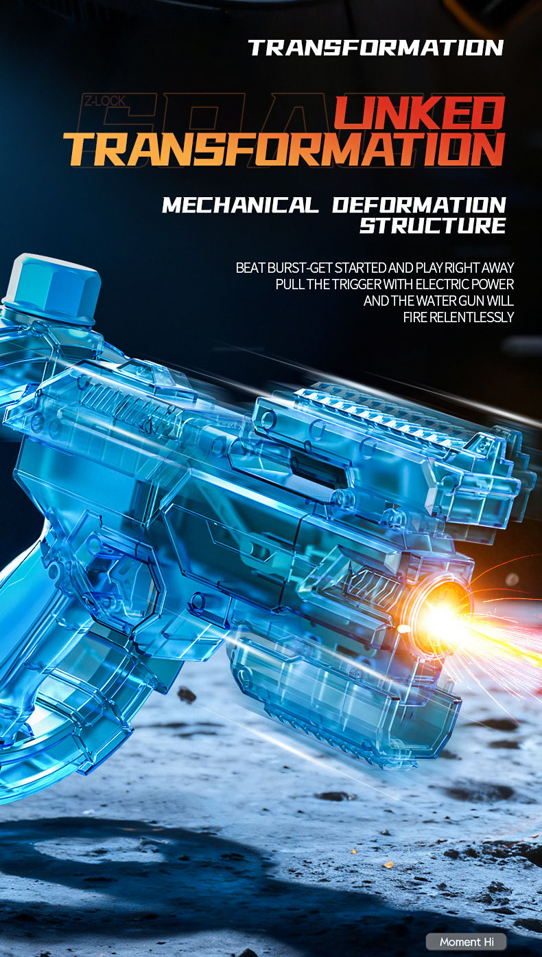 Thumbnail: NEW Space Electric Water Gun Energy Ring Burst Transformation LED Lights Large C
