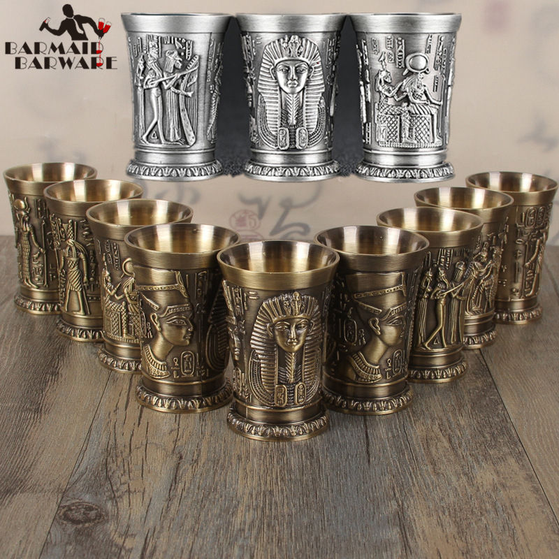 40ml Metal Alloy Creative Ancient Egypt Shot Glass Bar Drinkware Accessories