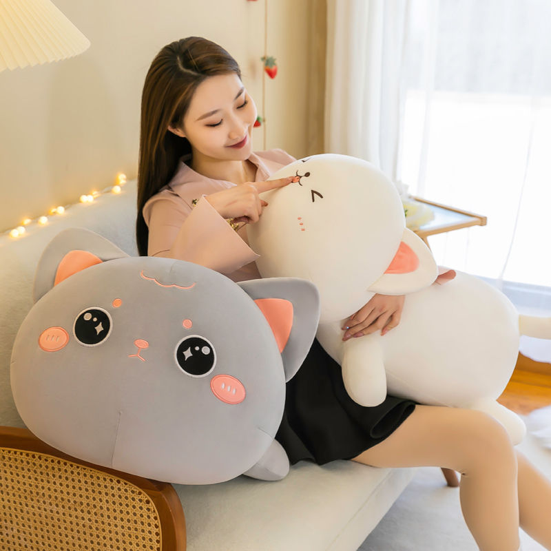 Thumbnail: 40-90cm Cute Soft Cat Plush Pillow Sofa Cushion Kawaii Plush Toy Stuffed Cartoon
