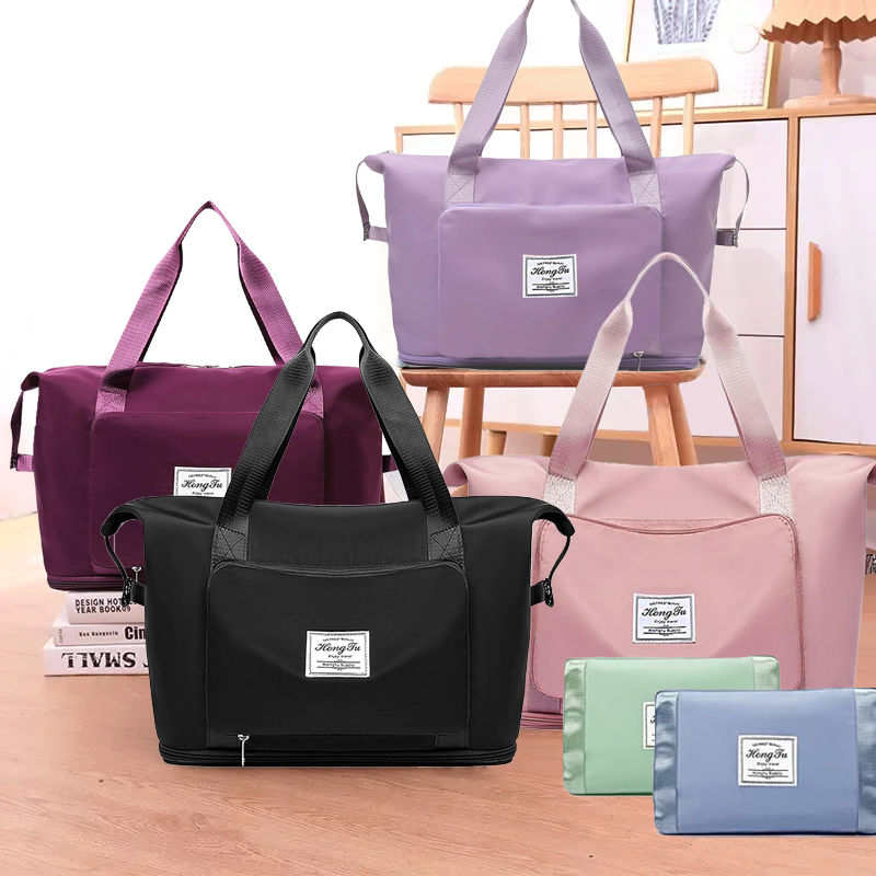 Foldable expandable travel bag, large capacity waterproof luggage bag, tote bag,