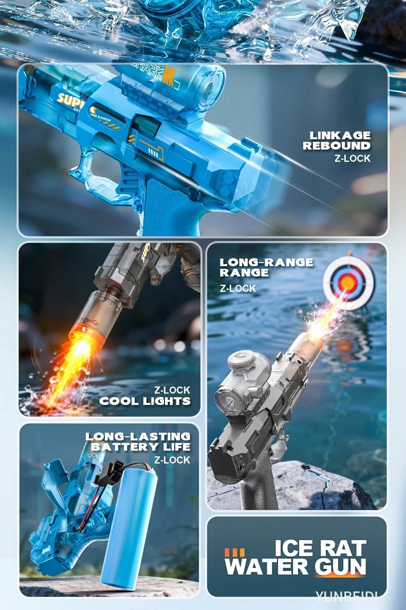 Thumbnail: Electric Water Gun Simulation Shooting Water Gun with Recoil Flash Function Summ