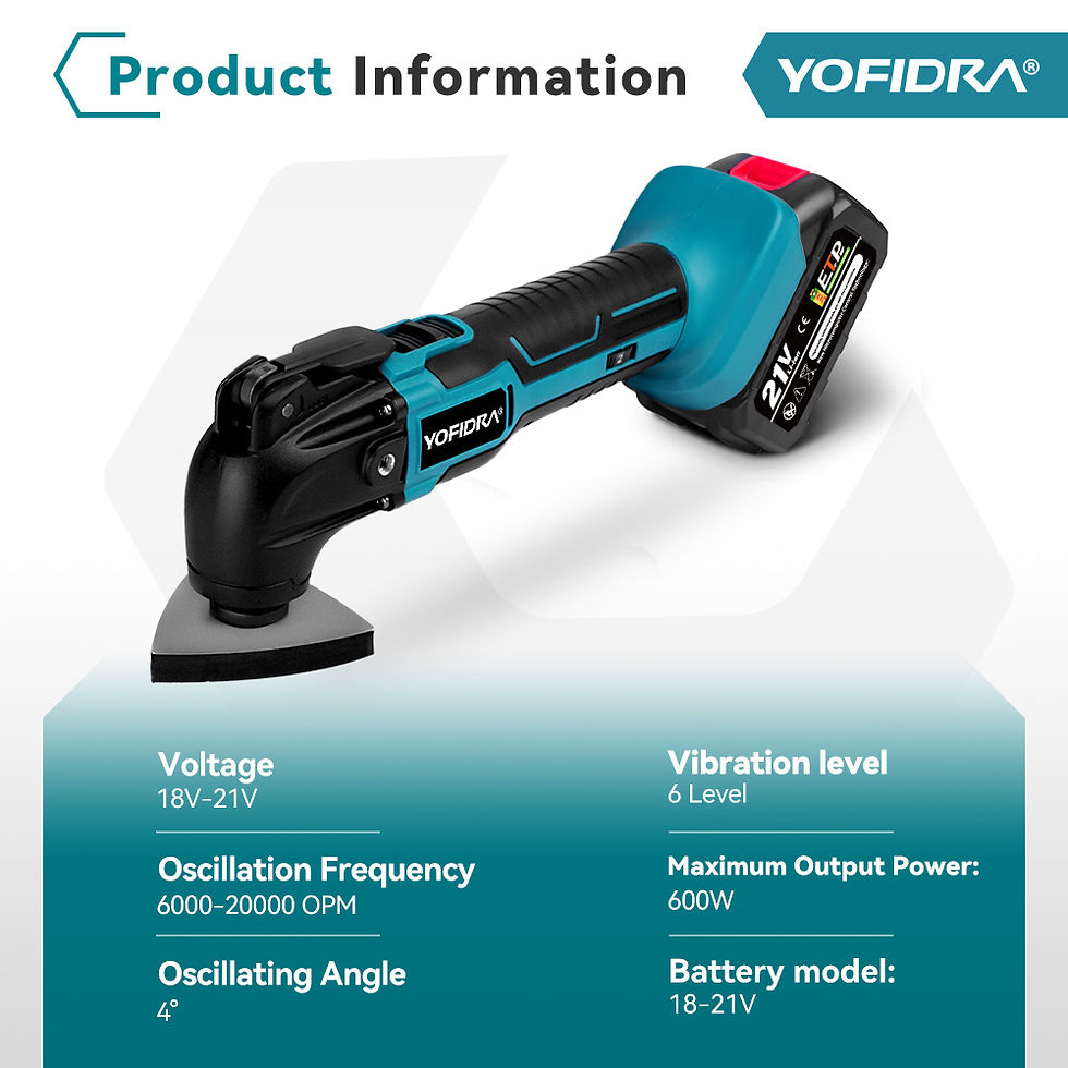Thumbnail: YOFIDRA Oscillating Multi Function Tool Electric Saw Trimmer Shovel Cutting Mach
