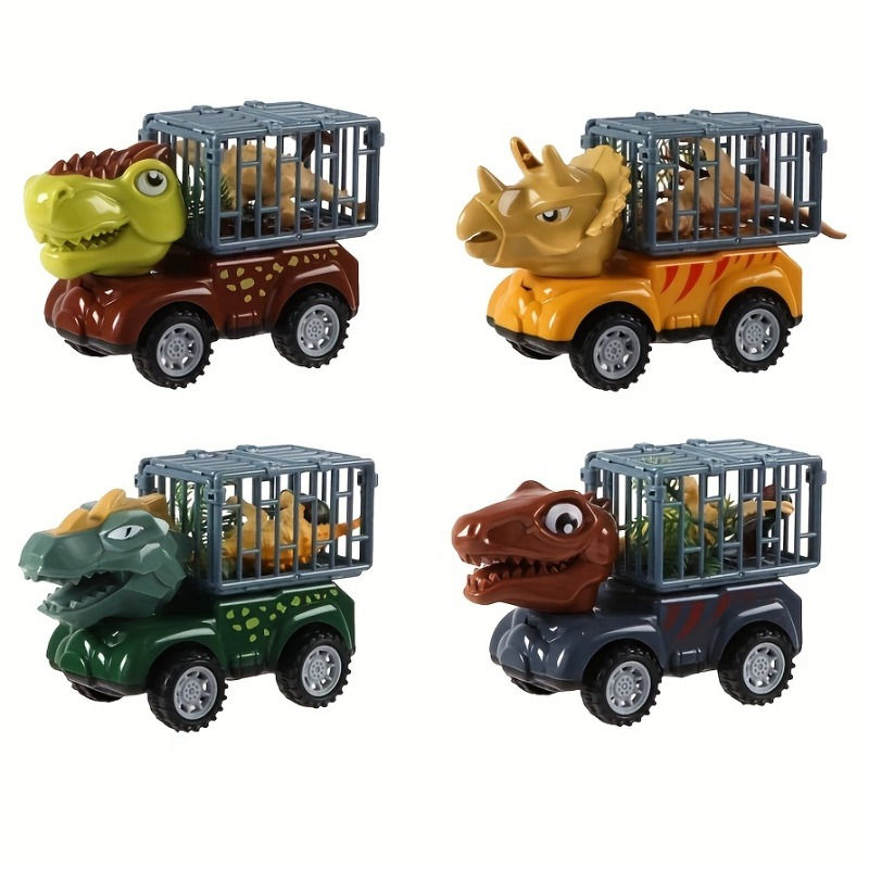 Dinosaur Truck for Kids Dinosaur Transport Truck with Dinosaur Toys Friction Pow