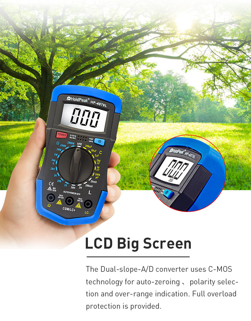 Thumbnail: HoldPeak Digital Capacitance Meter ( LCR Meter ) Diagnostic-tool with LCD Backli