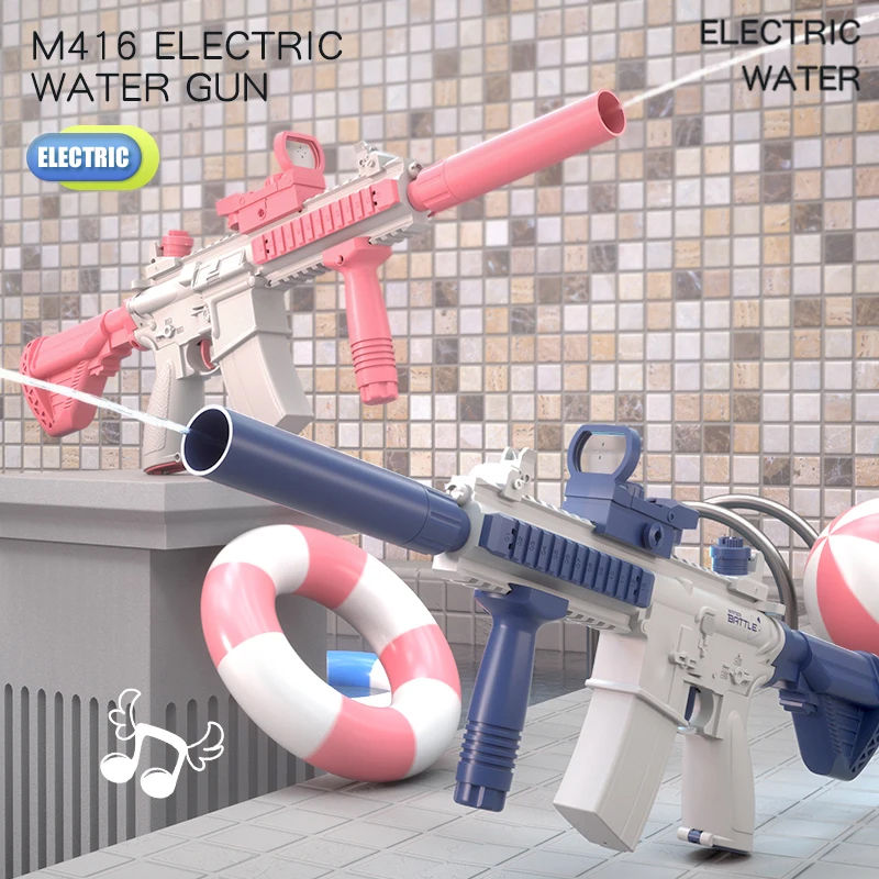 Thumbnail: Unilabo M416 Electric Water Gun - Battery Powered With External Water Bottle Att
