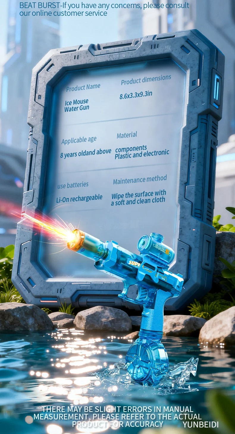 Thumbnail: Electric Water Gun Simulation Shooting Water Gun with Recoil Flash Function Summ