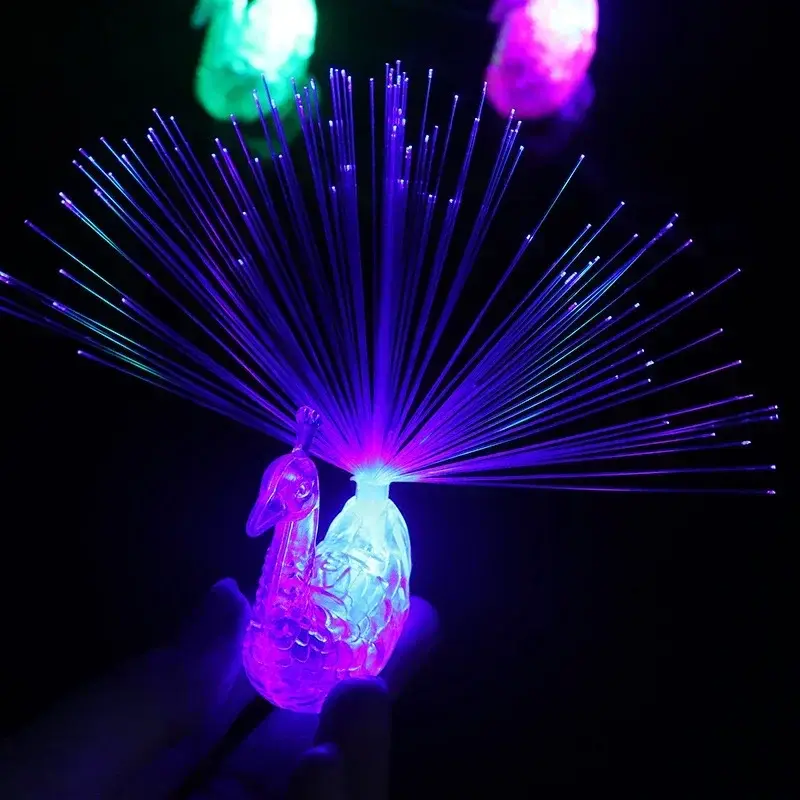 Thumbnail: 1PCS Luminous Peacock Decoration Open Light Toys Flash LED Lights Stars Shine in