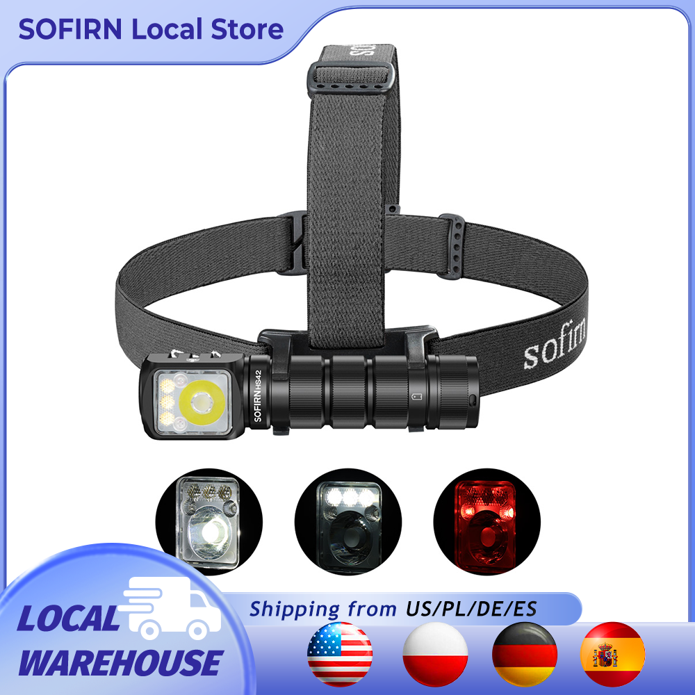 SOFIRN HS42 Headlamp 2100lm 18650 EDC USB C Rechargeable Flashlight SST40 LED To