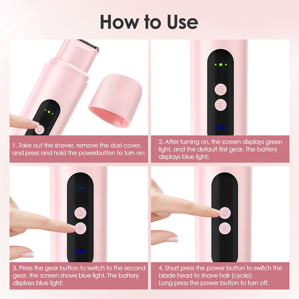 Thumbnail: Protable 2 IN 1 Lady Electric Shaver Double Head Dual Purpose Electric Razor & 