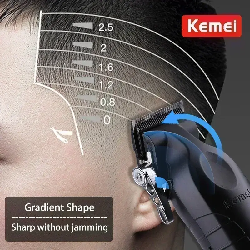 Kemei Km-2296 Km-1757 Km-2024 USB Charging Zero-cut Blade Cordless Hair Trimmer