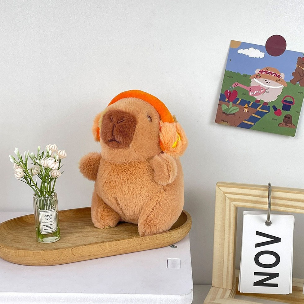 Thumbnail: Cute Capybara Plush Toy Hoodie with Wings Simulation Doll Small Size Stuffed Ani