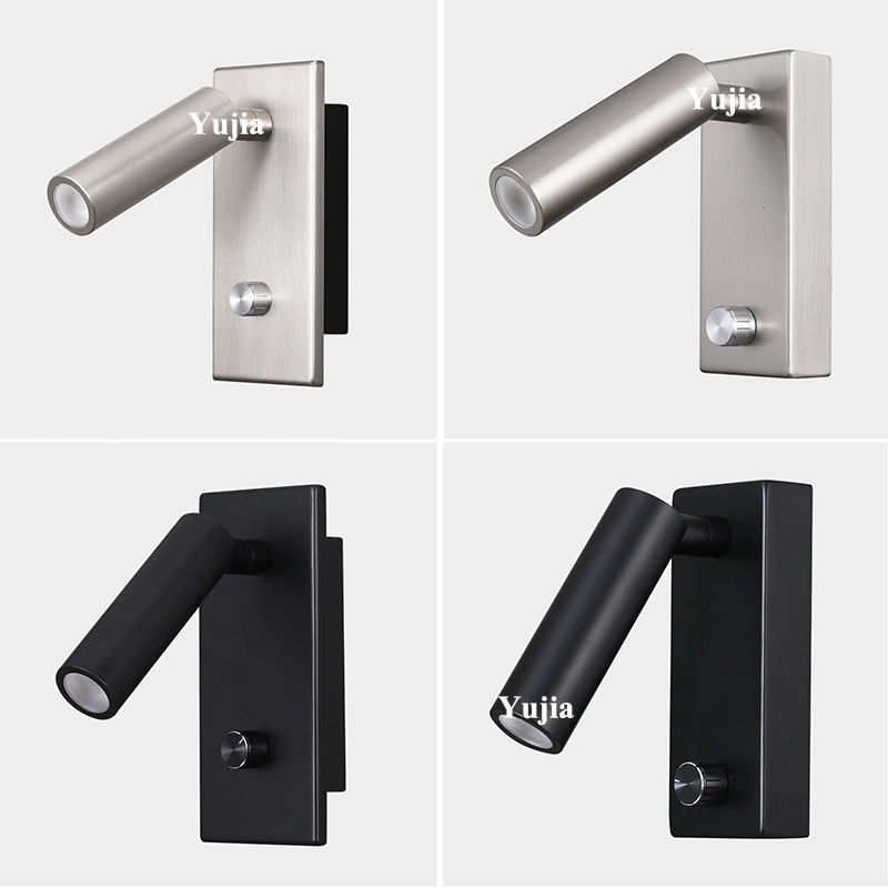 Modern LED Wall Reading Light with Dimmer Switch 5W 3000K Warm White Bedside Lam