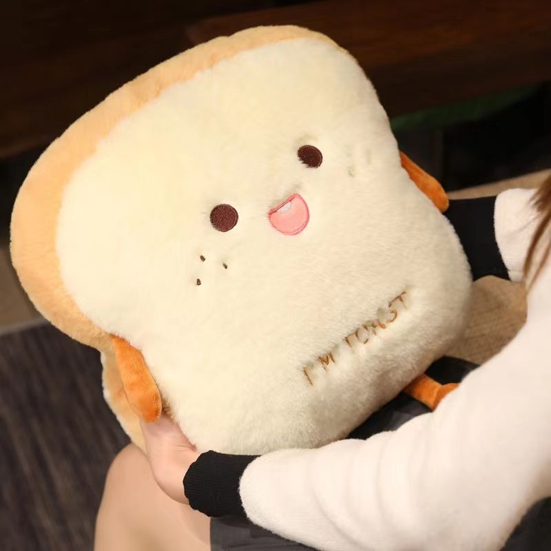 Thumbnail: 35cm Plush Bread Pillow Soft Toast Simulation Food Doll Warm Hand Cushion Home D