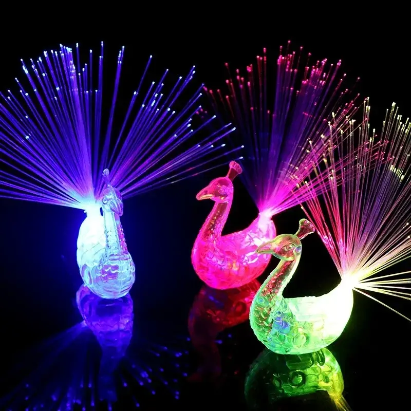 Thumbnail: 1PCS Luminous Peacock Decoration Open Light Toys Flash LED Lights Stars Shine in