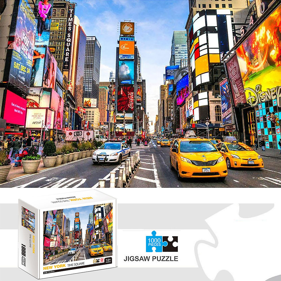 Thumbnail: 1000 Pieces Jigsaw Puzzle New York Time Square Home Decor Adults Puzzle Games Fa