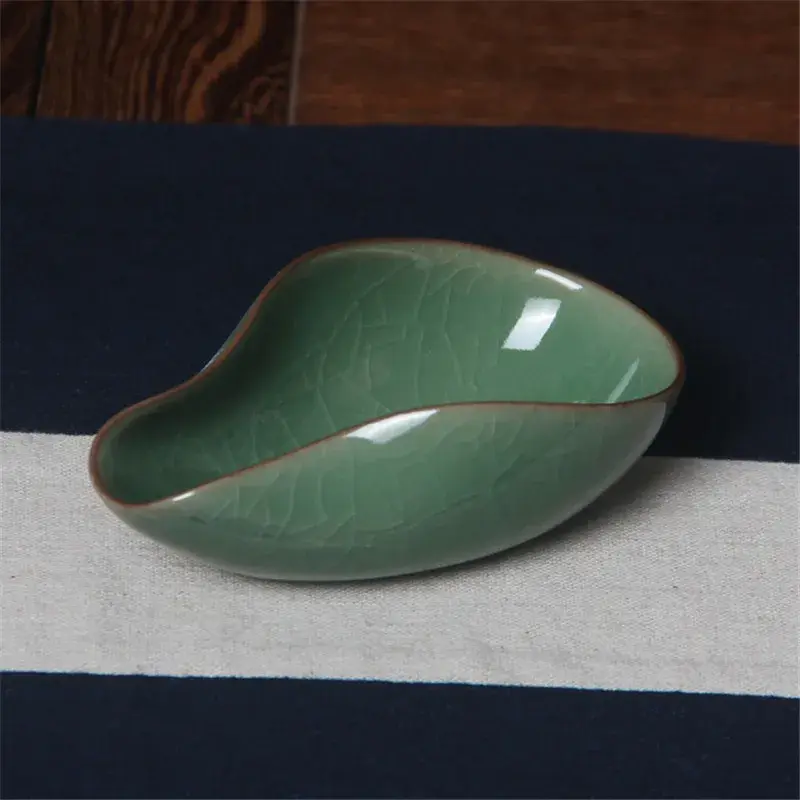 Longquan Celadon Cha He Kung Fu Holder Presentation Vessel Porcelain Tea Boxes S